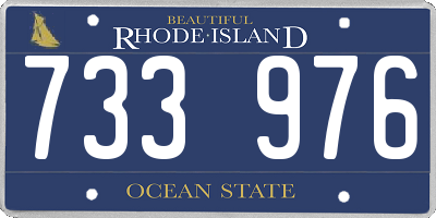 RI license plate 733976
