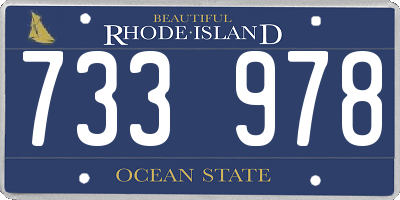 RI license plate 733978