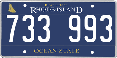 RI license plate 733993