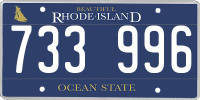 RI license plate 733996