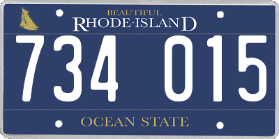 RI license plate 734015