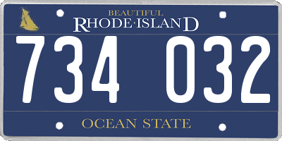RI license plate 734032