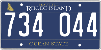 RI license plate 734044