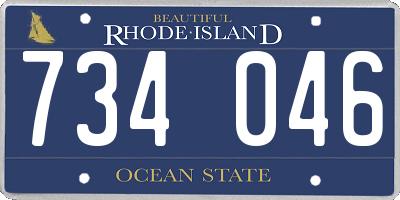 RI license plate 734046