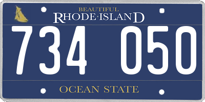 RI license plate 734050