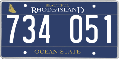 RI license plate 734051
