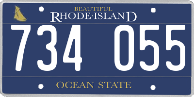 RI license plate 734055