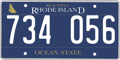 RI license plate 734056