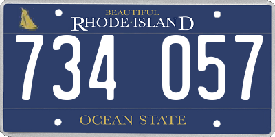 RI license plate 734057