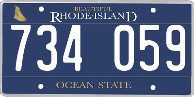 RI license plate 734059