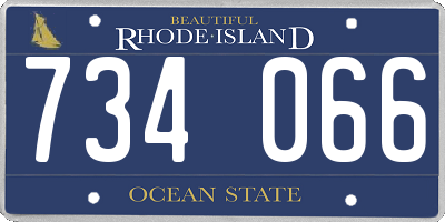 RI license plate 734066