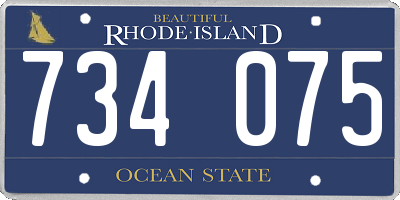 RI license plate 734075