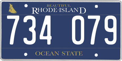 RI license plate 734079