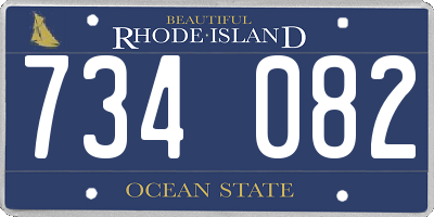 RI license plate 734082