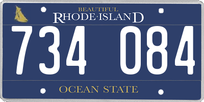 RI license plate 734084