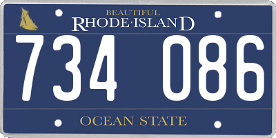 RI license plate 734086