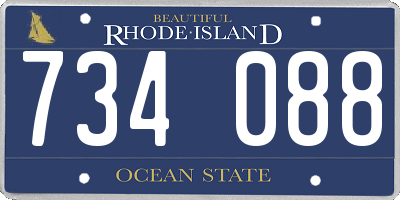 RI license plate 734088