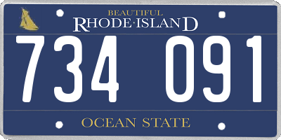 RI license plate 734091