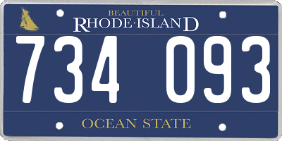 RI license plate 734093