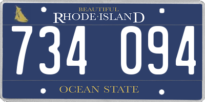 RI license plate 734094