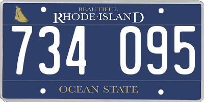 RI license plate 734095