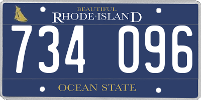 RI license plate 734096