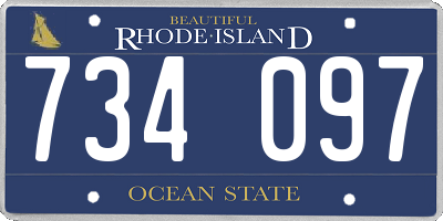 RI license plate 734097