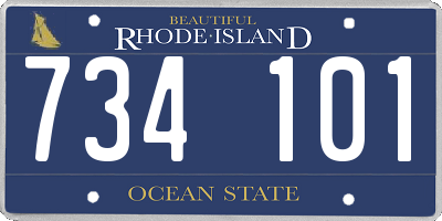 RI license plate 734101