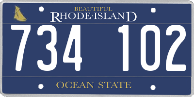 RI license plate 734102