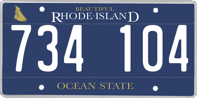 RI license plate 734104