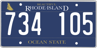 RI license plate 734105