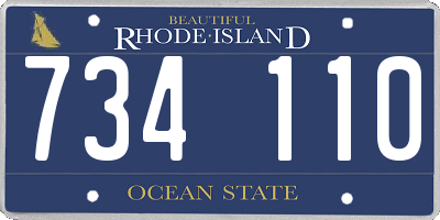 RI license plate 734110
