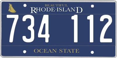 RI license plate 734112