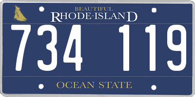 RI license plate 734119
