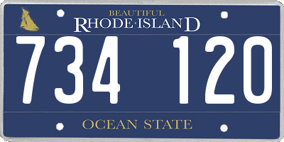RI license plate 734120