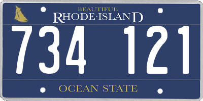 RI license plate 734121