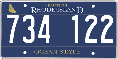 RI license plate 734122
