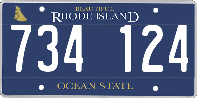RI license plate 734124