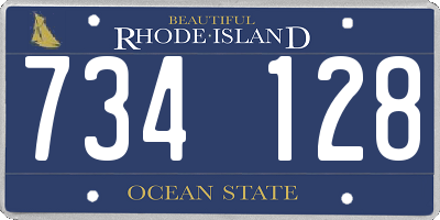 RI license plate 734128