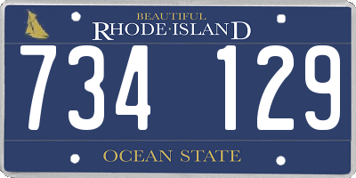 RI license plate 734129