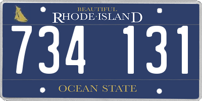 RI license plate 734131