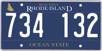 RI license plate 734132