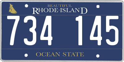 RI license plate 734145