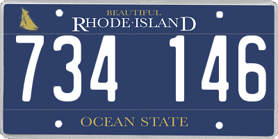 RI license plate 734146