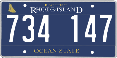 RI license plate 734147