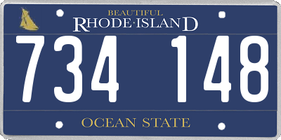 RI license plate 734148