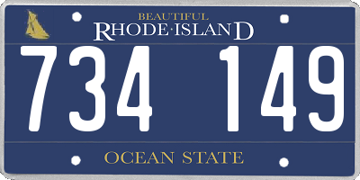 RI license plate 734149