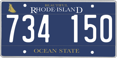 RI license plate 734150