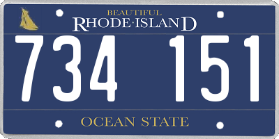 RI license plate 734151