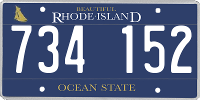 RI license plate 734152